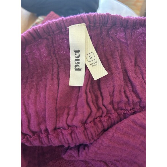 Pact Coastal Double Gauze Maxi Dress In Sangria Size Small Vacation Cruise - Picture 6 of 11